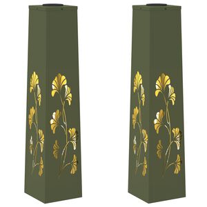 vidaXL Sol&aacute;rne LED svetlo na chodn&iacute;k 2 ks Tepl&aacute; biela 18 x 18 x 80 cm