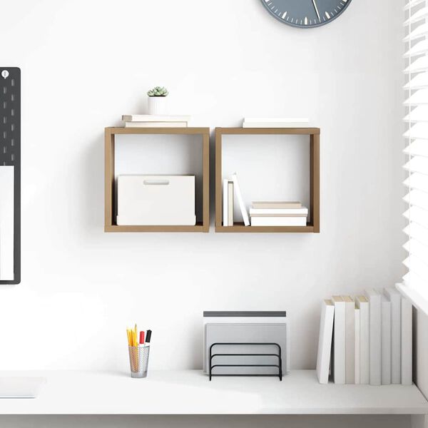 vidaXL Stenné police s poličkou 2 pcs Remeselný dub 26 x 15 x 26 cm
