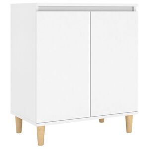 vidaXL Komoda, nohy z mas&iacute;vu, biela 60x35x70 cm, kompozitn&eacute; drevo