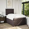 vidaXL Boxspring posteľ s matracom tmavohned&aacute; 120x190 cm l&aacute;tka