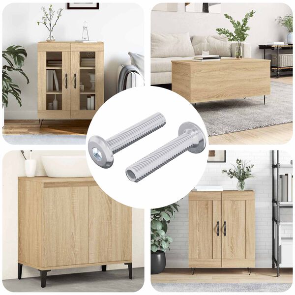 vidaXL Z&aacute;mkov&aacute; skrutka Jednofarebn&yacute; 2 pcs Strieborn&aacute; M6 x 30 mm Oceľ