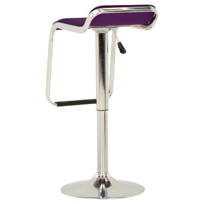 vidaXL Barové stoličky 2 ks fialové látka a ohýbané drevo