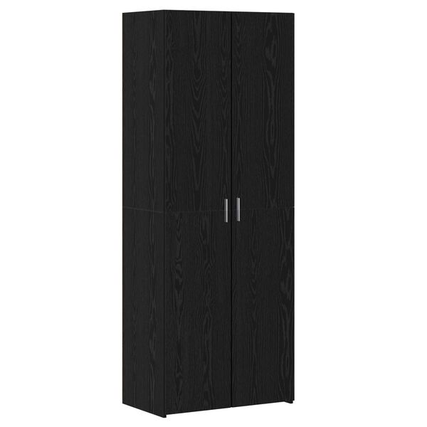 vidaXL Highboard Čierny dub 70 x 42.5 x 185 cm Kompozitné drevo