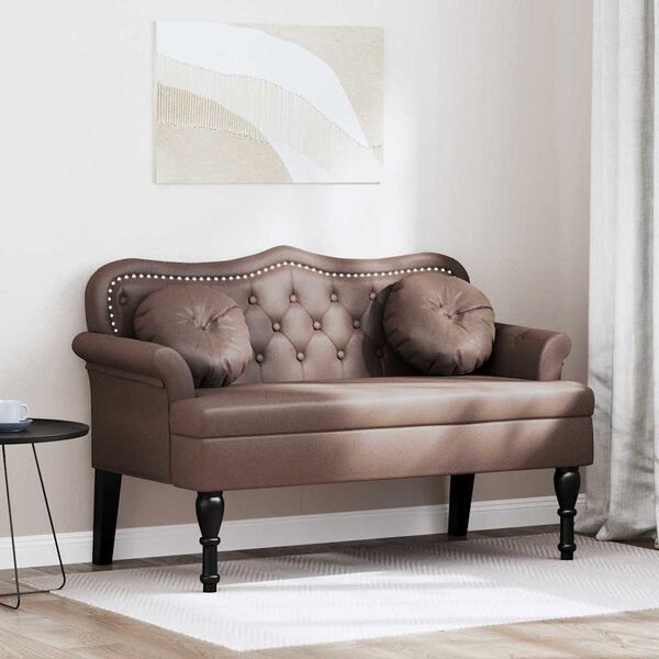 vidaXL Chesterfield lavica Hned&aacute; 120,5 x 65 x 75 cm Umel&aacute; koža