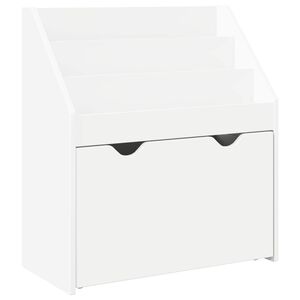 vidaXL Detsk&yacute; reg&aacute;l Biela 60 x 29,5 x 69 cm Kompozitn&eacute; drevo