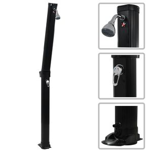 vidaXL Skladacia sol&aacute;rna sprcha, čierna 214 cm 23 l