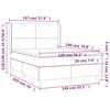 vidaXL Boxspring posteľ s matracom kr&eacute;mov&aacute; 140x190 cm umel&aacute; koža