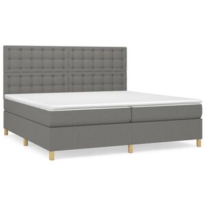 vidaXL Boxspring posteľ s matracom tmavosiv&aacute; 200x200 cm l&aacute;tka