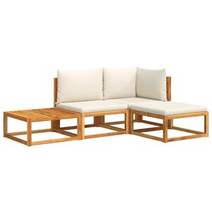 vidaXL 4-dielna z&aacute;hradn&aacute; s&uacute;prava pohoviek s vank&uacute;&scaron;mi, ak&aacute;cia a ratan