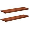 vidaXL Parapety 2 ks Hned&aacute; 90 x 25 x 2 cm Mas&iacute;vne bukov&eacute; drevo