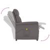 vidaXL Masážne kreslo, sivé, umelá koža