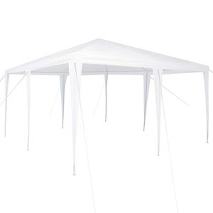 vidaXL Párty stan Biela 400 x 400 x 266 cm Polyetylén a oceľ