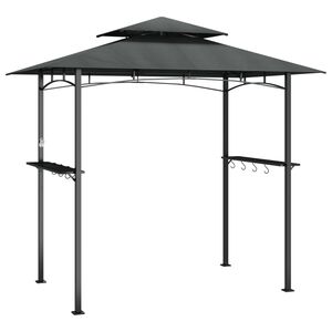 vidaXL Grilovac&iacute; alt&aacute;nok s policami antracitov&yacute; 240x150x243 cm oceľ
