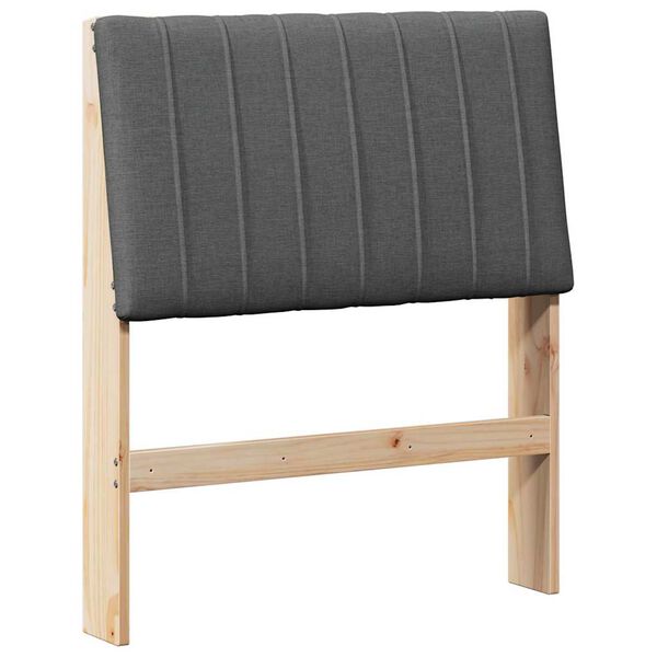 vidaXL Čal&uacute;nen&eacute; čelo postele Tmavo &scaron;ed&aacute; 80 cm Mas&iacute;vne borovicov&eacute; drevo