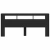 vidaXL Čelo s LED čierne 220x18,5x103,5 cm kompozitn&eacute; drevo