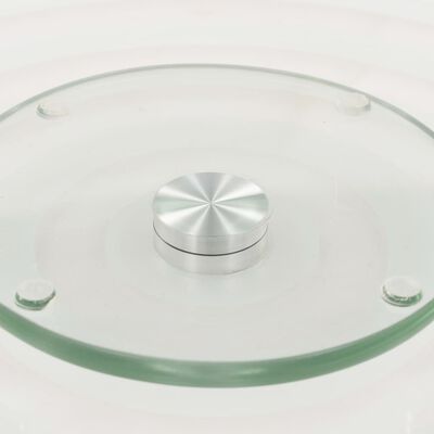 vidaXL Otočné servírovacie dosky 2ks priehľadné 30 cm tvrdené sklo