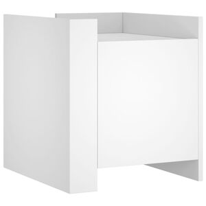 vidaXL Nočn&yacute; stol&iacute;k biely 45x50x50 cm kompozitn&eacute; drevo