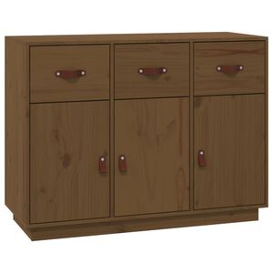 vidaXL Komoda medovo-hned&aacute; 100x40x75 cm mas&iacute;vne borovicov&eacute; drevo