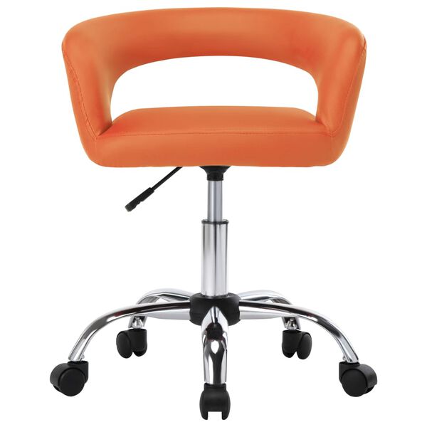 vidaXL Jed&aacute;lensk&eacute; stoličky 2 ks oranžov&eacute; umel&aacute; koža