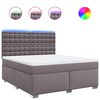 vidaXL Boxspring posteľ s matracom siv&aacute; 180x200 cm umel&aacute; koža