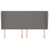 vidaXL Čelo postele so z&aacute;hybmi tmavosiv&eacute; 203x23x118/128 cm l&aacute;tka
