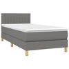 vidaXL Boxspring posteľ s matracom tmavosiv&aacute; 100x200 cm l&aacute;tka