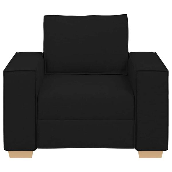 vidaXL Pohovka/kreslo, čierna, 60 cm, l&aacute;tka