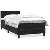 vidaXL Box Spring Posteľ s matracom Čierna 100x210 cm Zamat