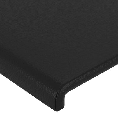 vidaXL Čelo postele so záhybmi čierne 203x23x78/88 cm umelá koža