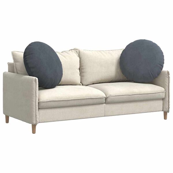 vidaXL Vankúše na sedenie 2 pcs Tmavo šedá Ø 40 x 13 cm Zamat