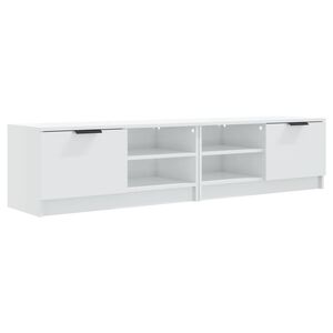 vidaXL TV stol&iacute;ky 2 ks leskl&eacute; biele 80x35x36,5cm spracovan&eacute; drevo