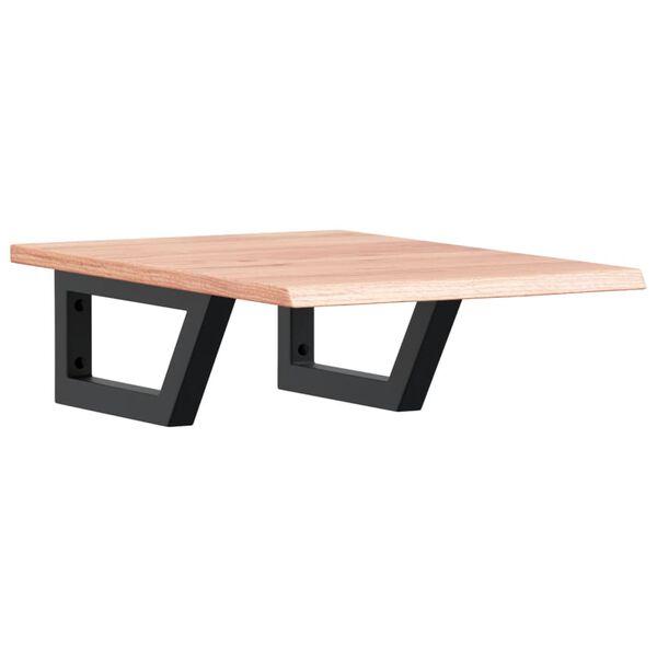 vidaXL Polica pod um&yacute;vadlo, n&aacute;stenn&aacute;, oceľ a dubov&yacute; mas&iacute;v