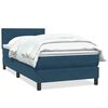 vidaXL Posteľn&yacute; r&aacute;m boxsping s matracom tmavomodr&yacute; 80x220 cm zamat