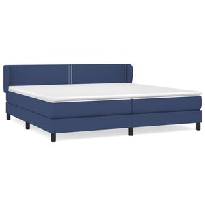 vidaXL Boxspring posteľ s matracom modr&aacute; 200x200 cm l&aacute;tka