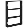 vidaXL Nástenná polica čierna 43x9x60 cm kompozitné drevo