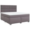 vidaXL Boxspring posteľ s matracom siv&aacute; 180x200 cm umel&aacute; koža