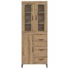 vidaXL Highboard Remeselný dub 69,5 x 34 x 180 cm Kompozitné drevo