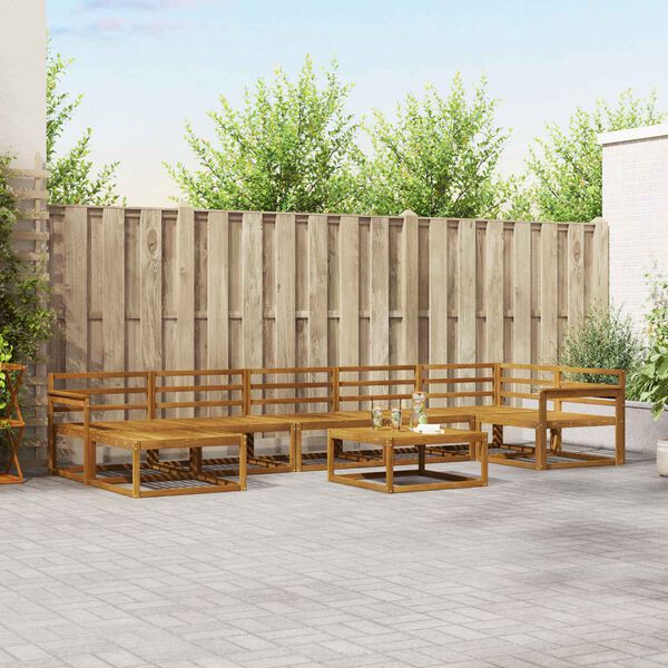 vidaXL Z&aacute;hradn&aacute; s&uacute;prava gaučov 8 pcs Pr&iacute;rodn&aacute; Pevn&eacute; ak&aacute;ciov&eacute; drevo