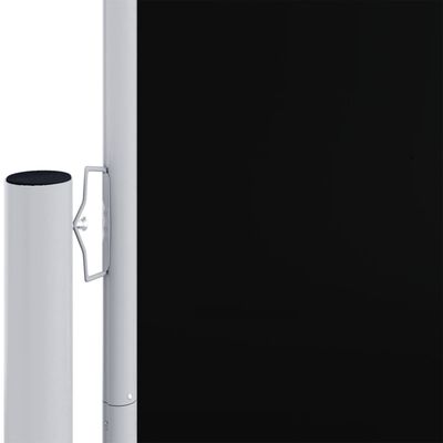 vidaXL Zaťahovacia bočná markíza čierna 200x600 cm