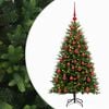vidaXL Umel&yacute; vianočn&yacute; stromček s guľami 120 cm 150 LED Tepl&aacute; biela