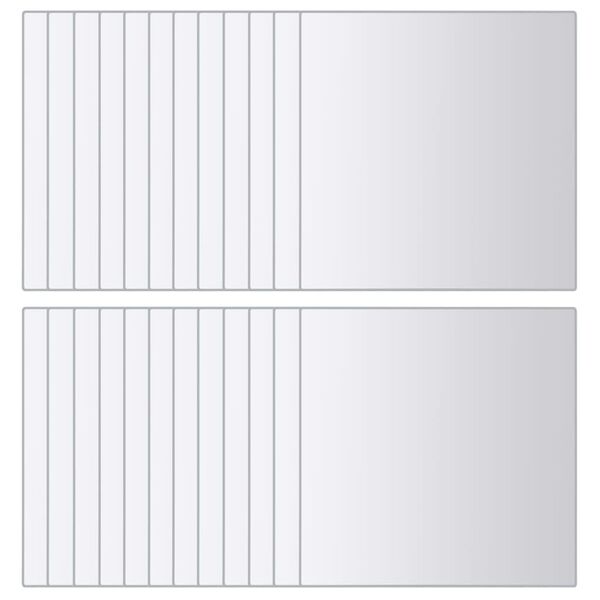 vidaXL Zrkadlové kachličky 48 ks, štvorcové, sklenené