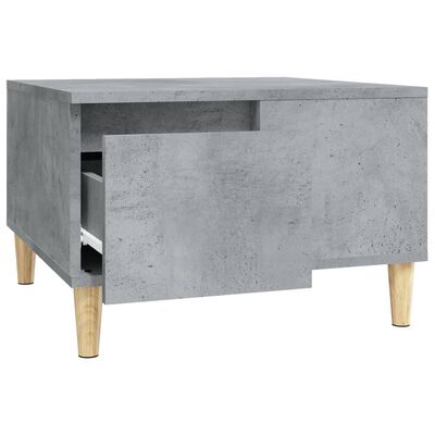 vidaXL Konferenčný stolík betónový sivý 55x55x36,5 cm spracované drevo