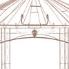 vidaXL Záhradný prístrešok hnedý 4 m železný starožitný