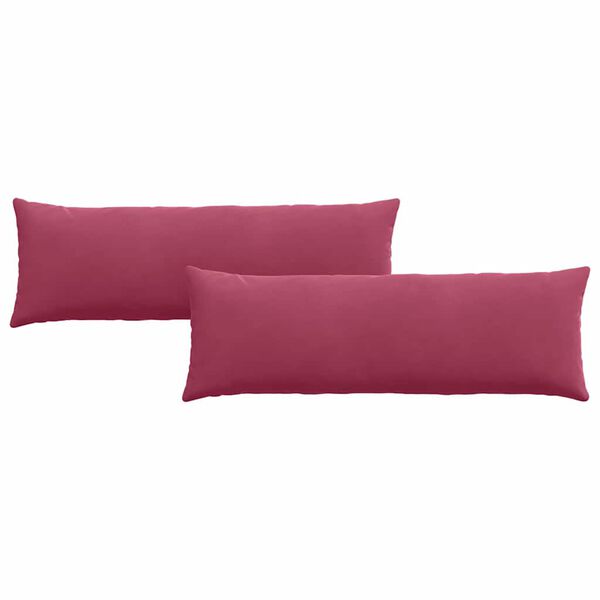 vidaXL Vankúše na pohovku 2 pcs Víno červené 120 x 40 cm