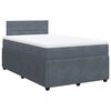 vidaXL Boxspring posteľ s matracom, tmavosiv&aacute; 120x190 cm, zamat