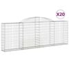 vidaXL Obl&uacute;kov&eacute; gabi&oacute;nov&eacute; ko&scaron;e 20 ks 300x30x100/120cm pozinkov. železo