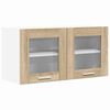 vidaXL Z&aacute;vesn&aacute; skrinka Dub sonoma a biela 80 x 31 x 40 cm