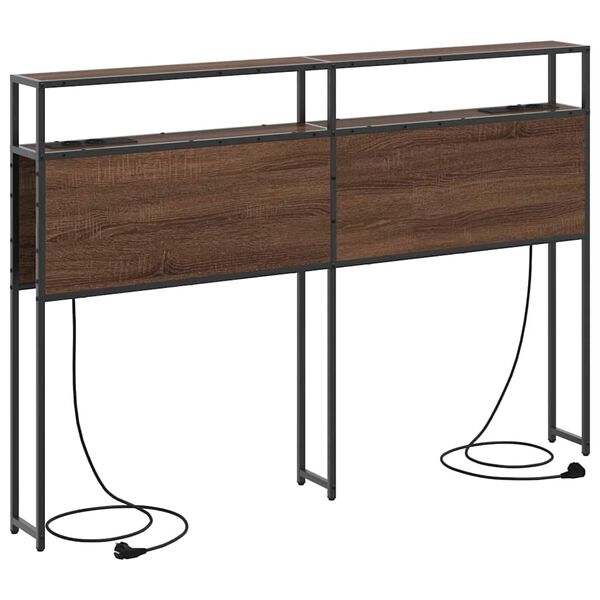 vidaXL &Uacute;ložn&eacute; čelo s poličkou Hned&yacute; dub 160 cm Kompozitn&eacute; drevo