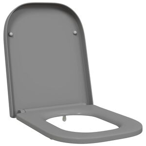 vidaXL WC sedadlo Siv&aacute; 47,5 x 35 x 3,6 cm Duroplast