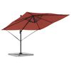 vidaXL Roma Parasol Červená 286 x 285 x 265 cm Polyester a hliník